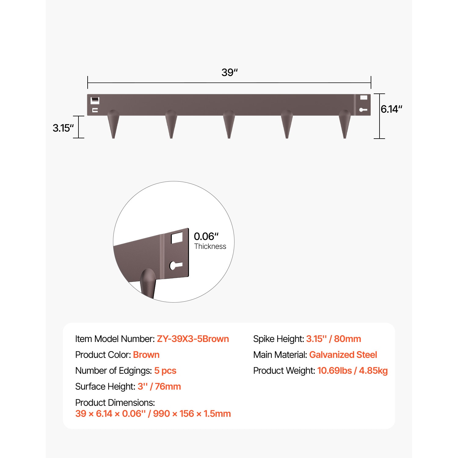 Steel Landscape Edging Border Rust-resistant Garden Metal Edging_voghion.com